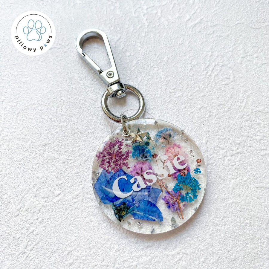 Custom Pet Tag - Preserved Flower